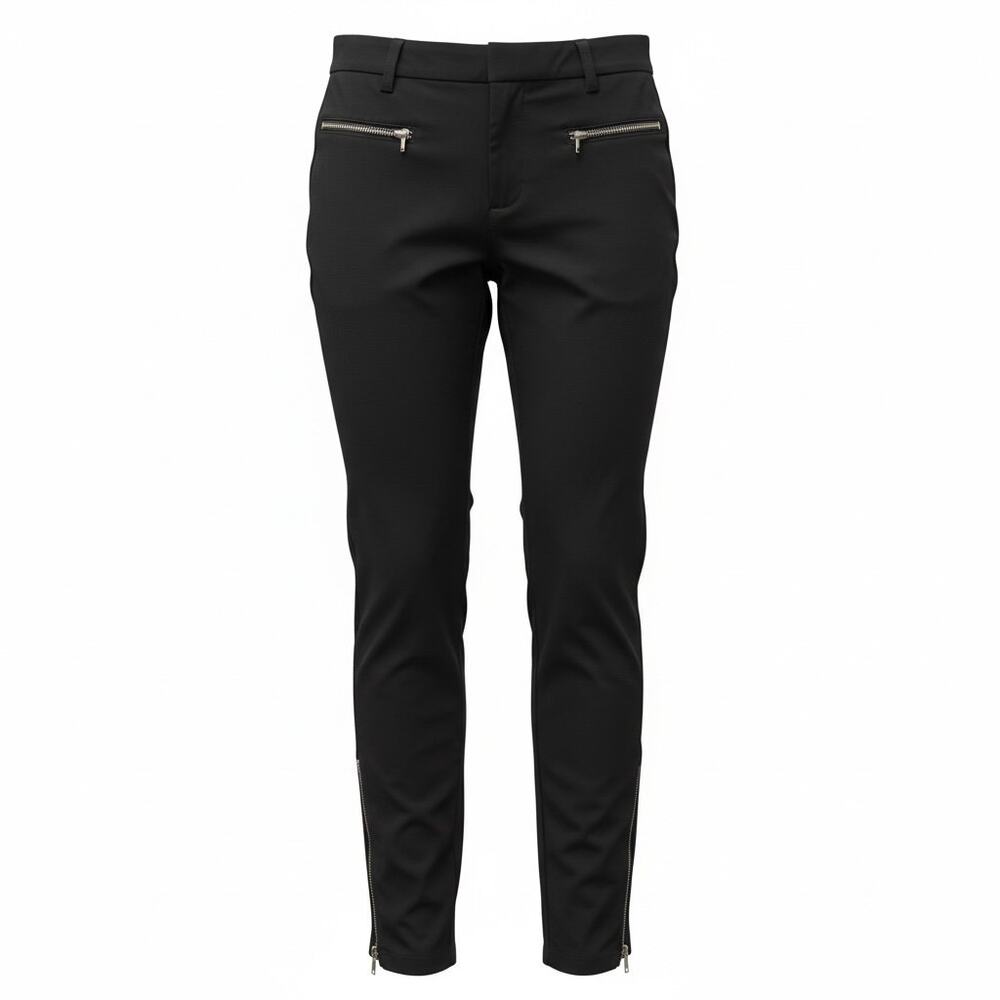 GAP Women’s Black Skinny Ankle Pants Size 2 Zip Pocket Zip Hem